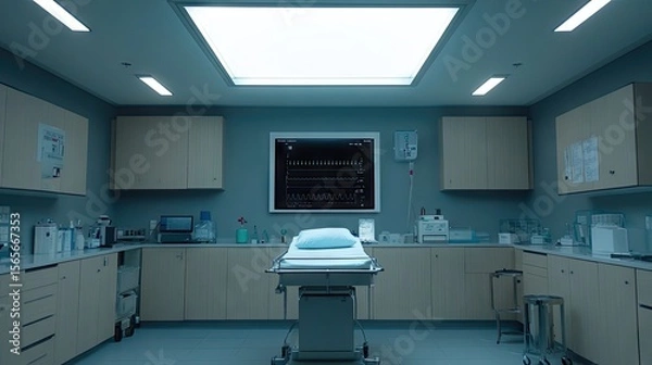 Obraz Empty medical examination room interior.