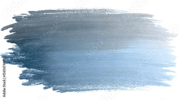 Fototapeta A close-up view of a painted brushstroke with a gradient of blue and gray hues.