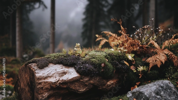 Obraz Atmospheric Nature-Inspired Autumn Scene in the Woods