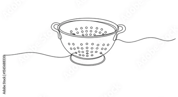 Obraz Line drawing of a kitchen colander