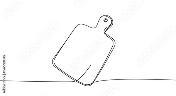 Obraz Line art cutting board on a simple background