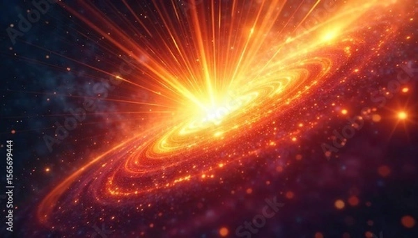 Obraz Exploding Star Vibrant High-Resolution Image of Cosmic Energy, Perfect for Science, Energy, and Space Themes