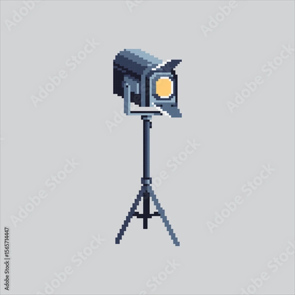 Fototapeta Pixel art illustration Soft Box Lamp. Pixelated Camera Lighting. Camera Light Soft Box Lamp Icon pixelated for the pixel art game and icon for website and video game. old school retro.