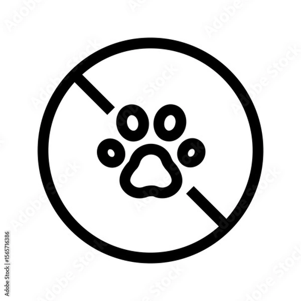 Fototapeta No Pets Icon Vector Symbol for Restriction Signs and Notices