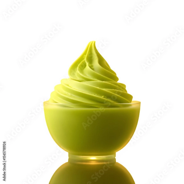 Fototapeta Creamy Matcha Ice Cream Delightful Treat Refreshing Summer Dessert