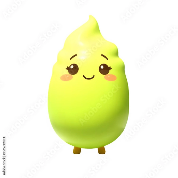 Fototapeta Adorable lime character happy design cute illustration perfect for kids projects