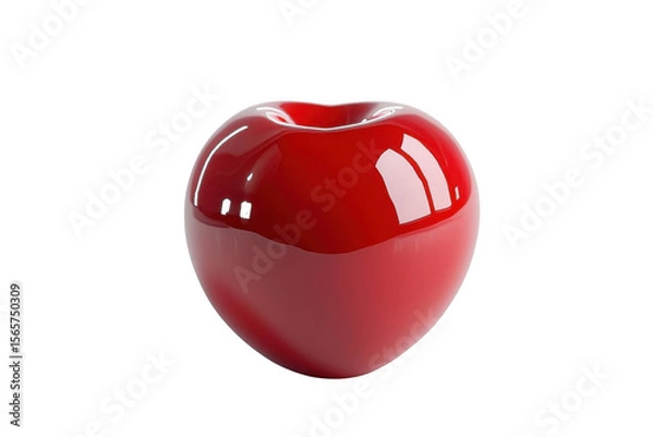 Fototapeta Admire the Red Glass Vase with Reflections Against Dark Backdrop, Minimalism Theme
