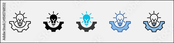 Obraz Knowledge Base Icon Pack Multistyle Illustration