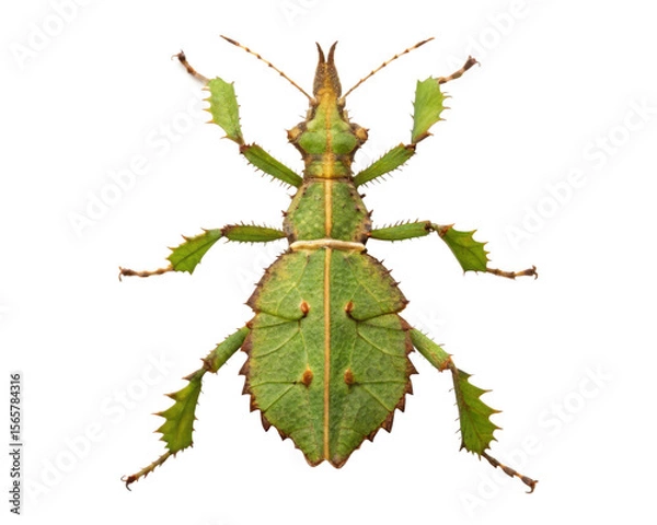 Obraz Female spiny leaf insect on a transparent background