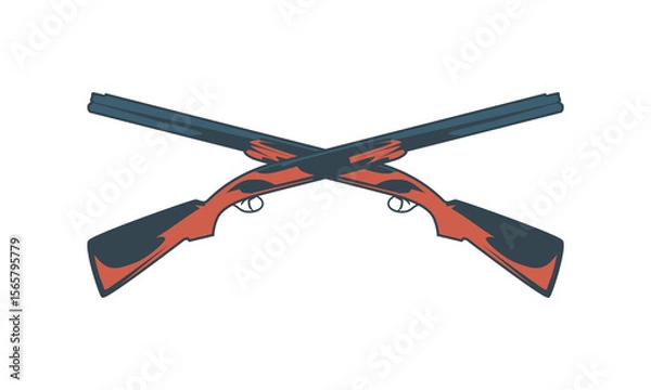 Obraz shotgun with separate white background