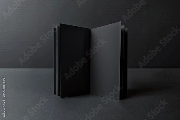 Fototapeta Ultra Hd Picture of Card Name and Book Mockup Scene in Black Color
