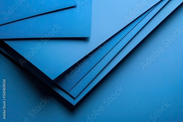Fototapeta High Resolution Image of Pieces of Essential Blue Stationery