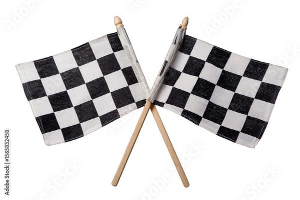 Obraz Checkered racing flags crossed