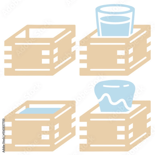 Fototapeta 升イラストセット