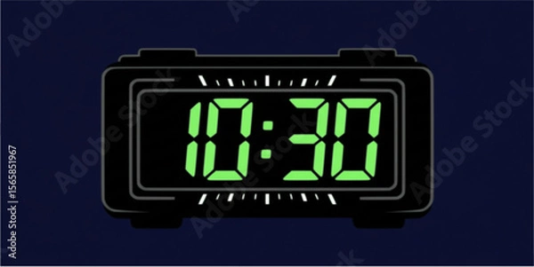 Fototapeta Digital clock displaying the time 01:30.