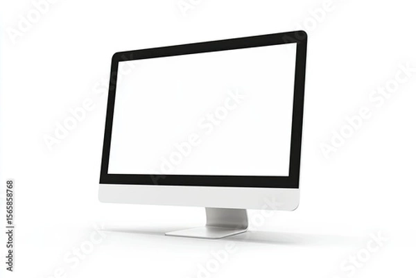 Fototapeta Detailed Visual  of Isolated 3D Render Desktop Monitor Icon