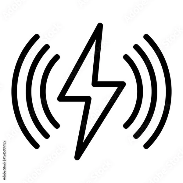 Obraz wireless charging line icon