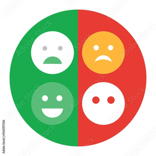 Fototapeta Understanding Customer Feedback Positive and Negative Emotions in Surveys