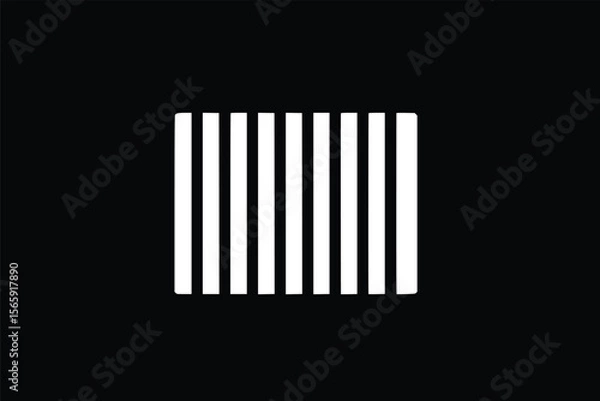 Fototapeta Abstract vector graphic: bold vertical stripes, stark contrast, modern design.