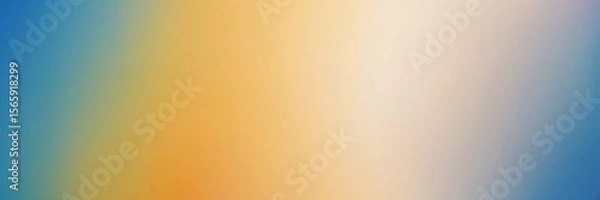 Fototapeta Abstract Blue Yellow and Beige Gradient Background - Soft Color Blend