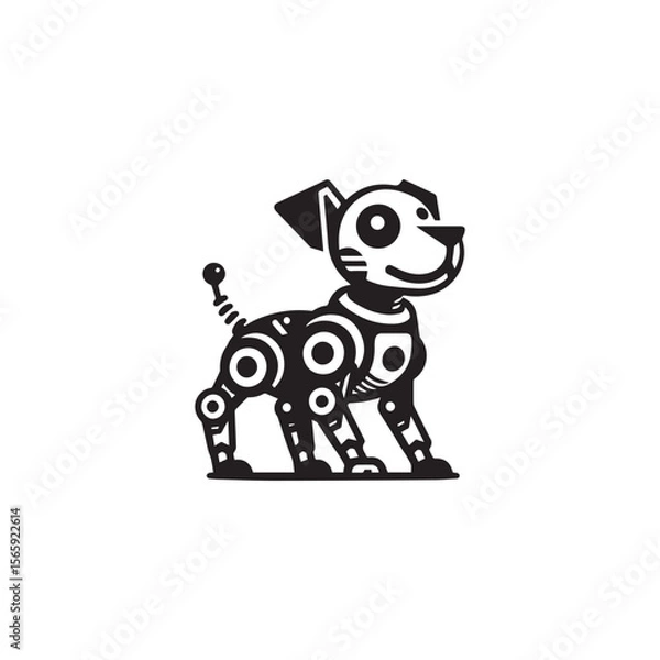 Obraz robot dog logo