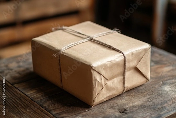 Fototapeta Careful packaging: Expert hands ensuring secure shipping for online store products, focusing on customer satisfaction and delivery safety, Generative AI