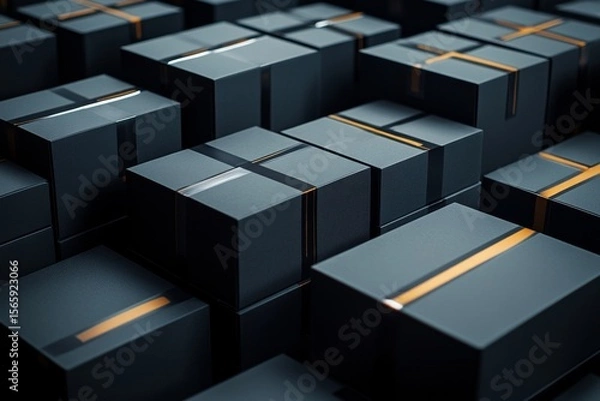 Fototapeta Careful packaging: Expert hands ensuring secure shipping for online store products, focusing on customer satisfaction and delivery safety, Generative AI