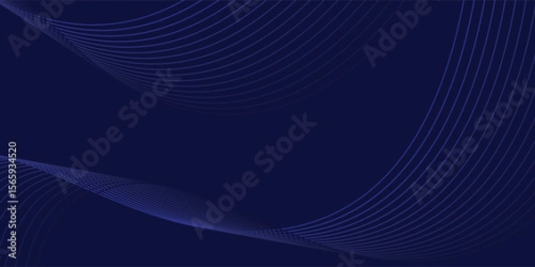 Obraz background blue gradations with waves lines abstract memphis. futuristic technology modern design pattern vector eps10