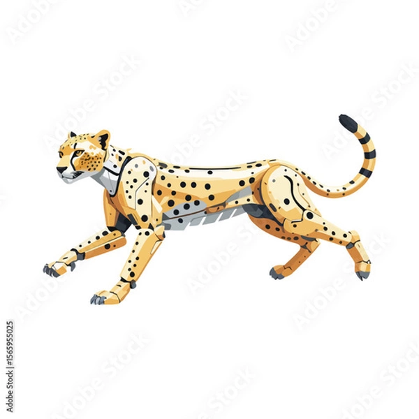 Obraz Futuristic Robot Cheetah Running Vector