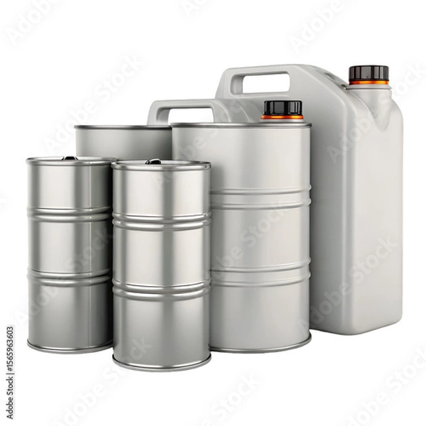 Fototapeta oil barrel isolated on white background