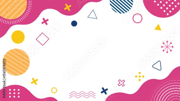 Fototapeta Vibrant abstract background with colorful shapes and decorative elements