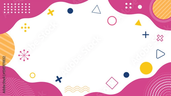 Fototapeta Abstract background with colorful shapes and design elements for presentations
