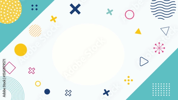 Fototapeta Abstract geometric background with modern shapes for various design projects.