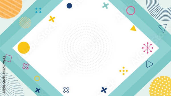 Fototapeta Abstract geometric background with vibrant colors and shapes for design
