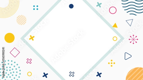 Fototapeta Modern abstract geometric design with a blank space for creative use