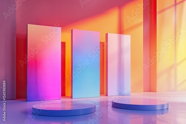 Fototapeta Flawless Visual of Gradient Press Kit Template