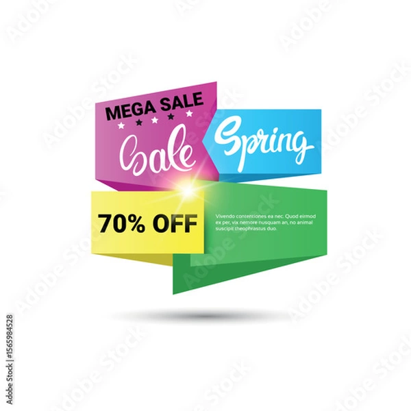 Obraz 70 off mega sale Special offer labels vector