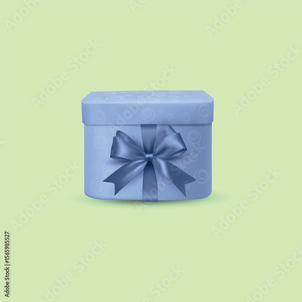 Obraz Light Blue Square Gift boxes with ribbon vector