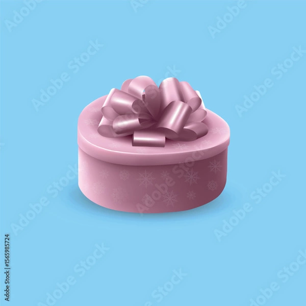 Obraz Heart shaped Gift boxes with ribbon vector 