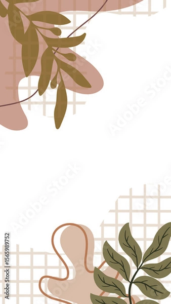 Obraz aesthetic botanical template - 4