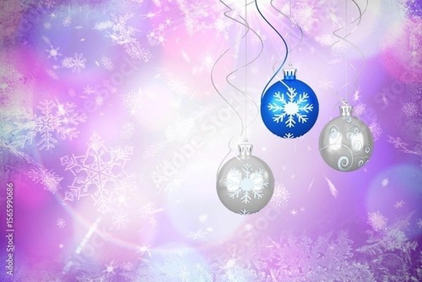 Obraz Hanging christmas decorations