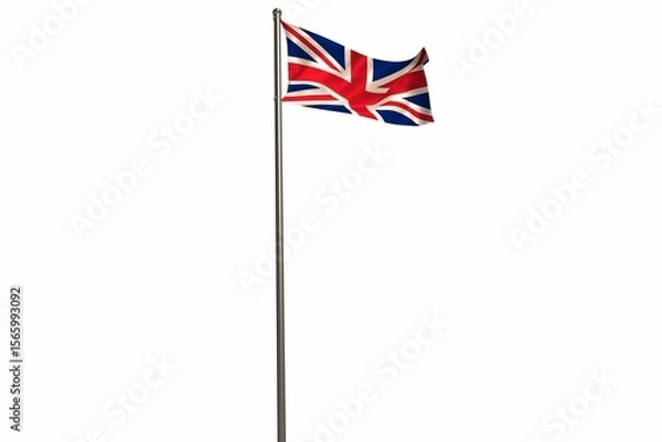 Obraz Great british flag on flag pole