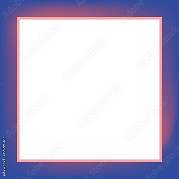 Fototapeta Image of white square over pink to purple background with copy space