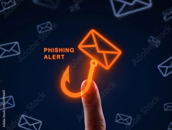 Fototapeta Phishing Alert Recognize and Avoid Email Scams
