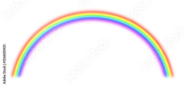 Obraz A glowing rainbow arch with soft, blended colors. Striped rainbow arc with transparency. 