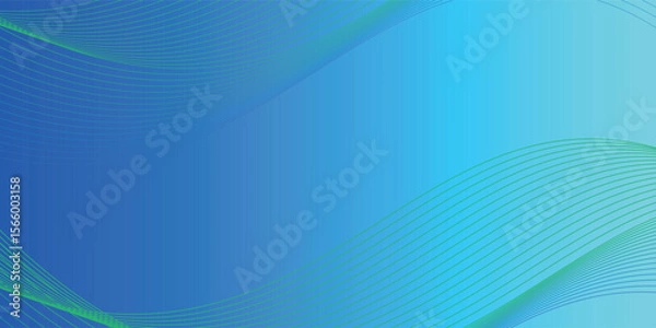 Obraz Abstract glowing wave lines on dark blue background. Dynamic wave pattern. Modern flowing wavy lines.