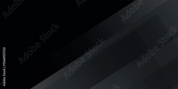 Obraz Black abstract background. Elegant dark diagonal shape elements. vector illustration