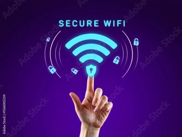 Fototapeta Securing Your WiFi Network A Guide to Safe Internet Access