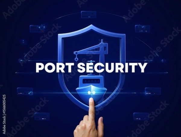 Fototapeta Enhanced Port Security Protecting Maritime Infrastructure and Trade