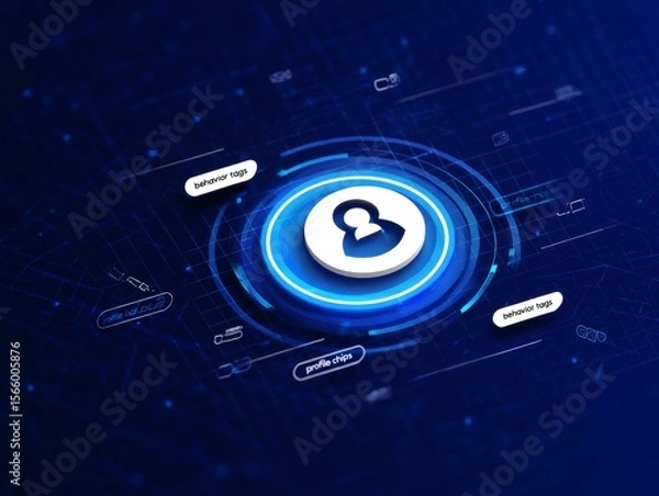 Fototapeta Digital Identity Secure Online User Authentication and Protection
